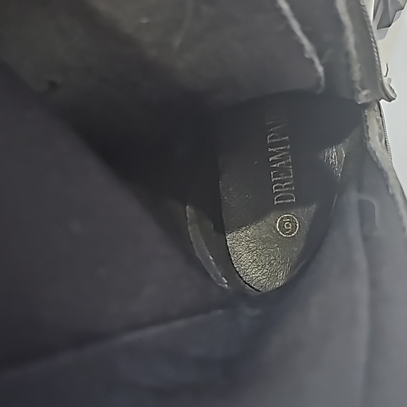 Dream Paris Black Lace Up Chunky Track Sole Knee High Black Boots Size 6 - Picture 8 of 16